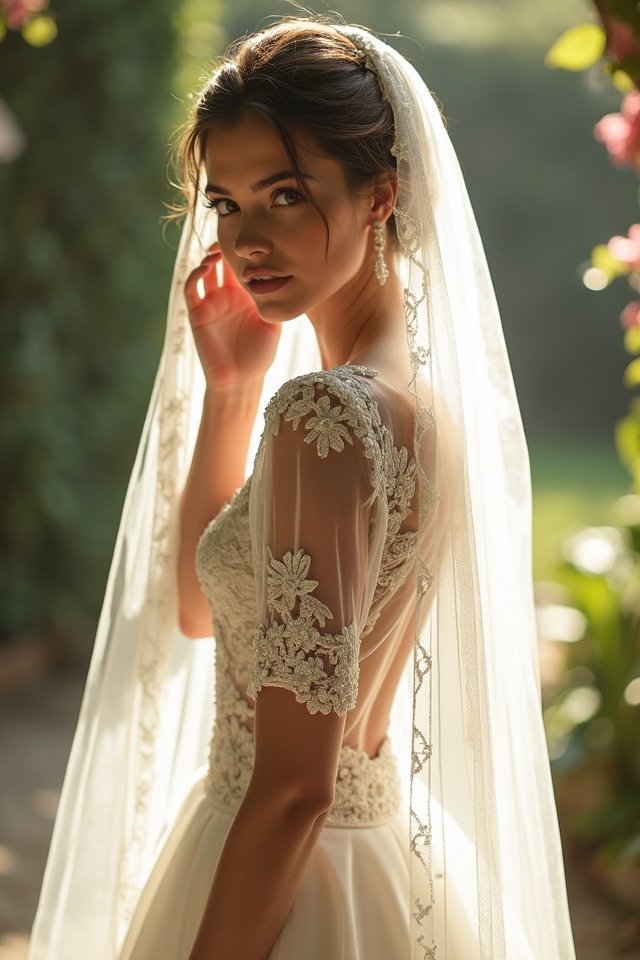 romantic lace gown elegance