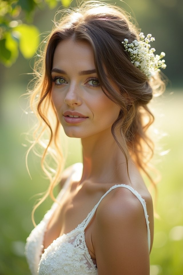 romantic loose updo elegance