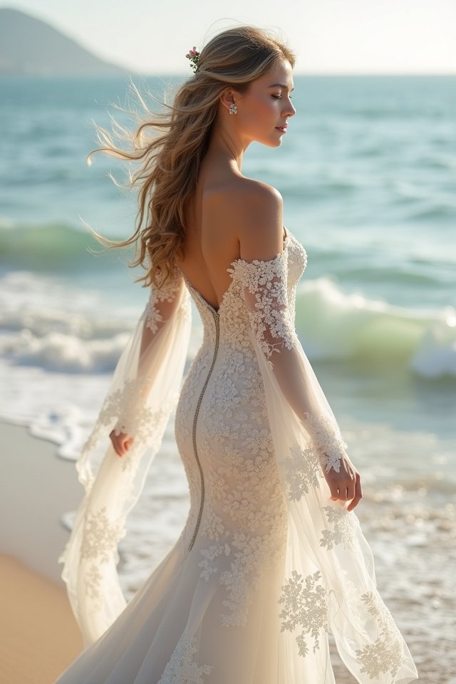 romantic off the shoulder elegance