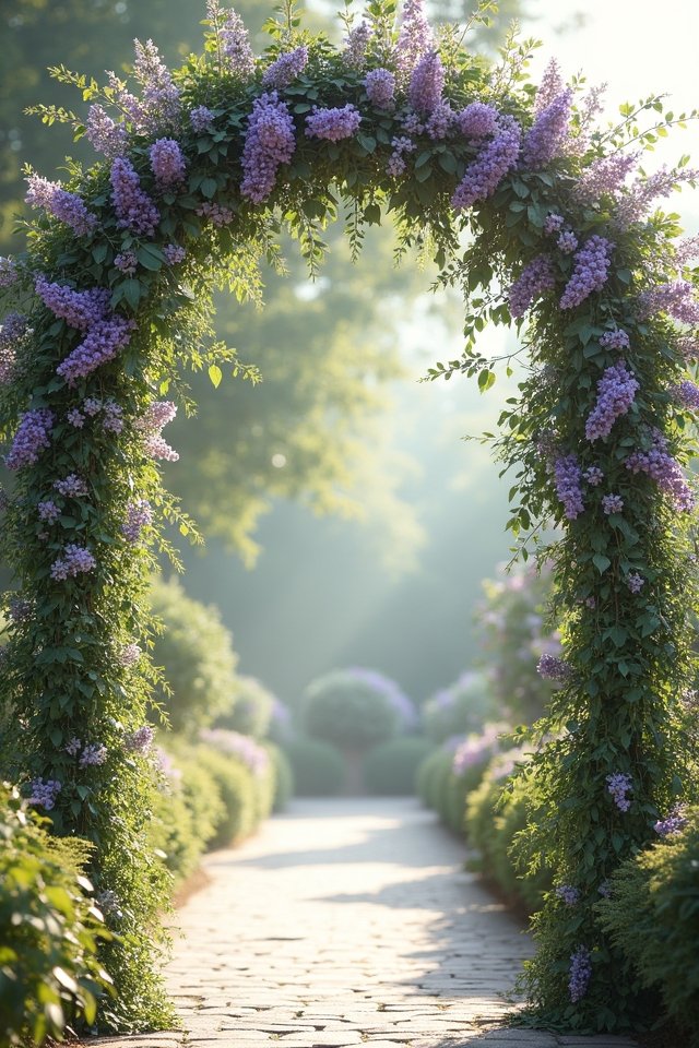 romantic purple green arches