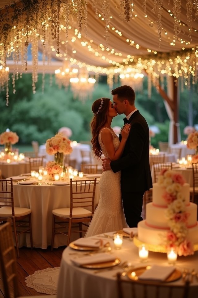 romantic string lights ambiance