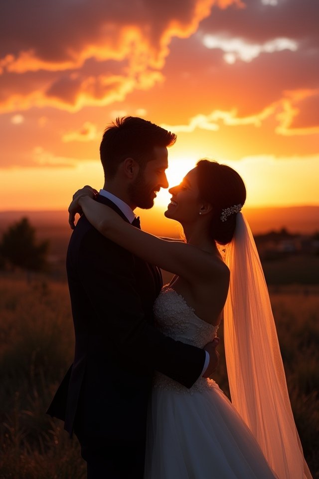 romantic sunset photo session