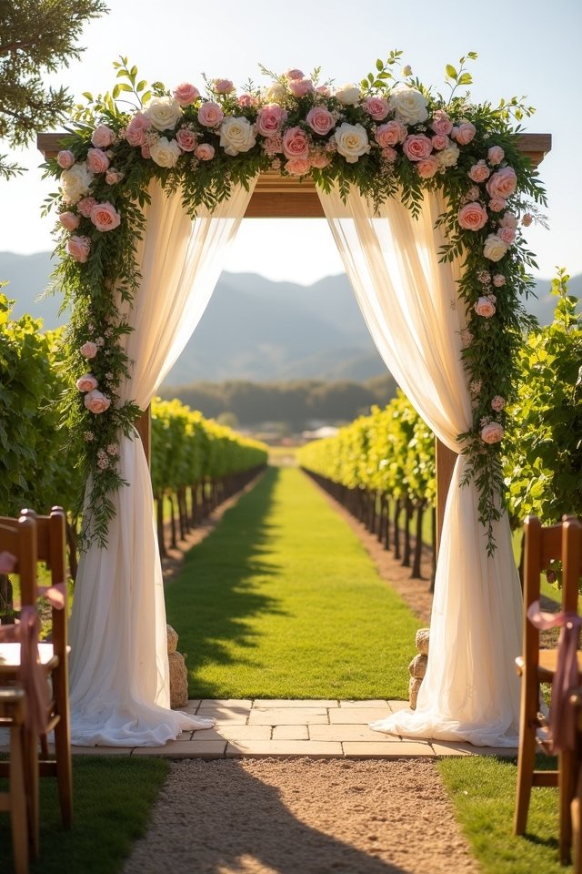 romantic vineyard wedding experience