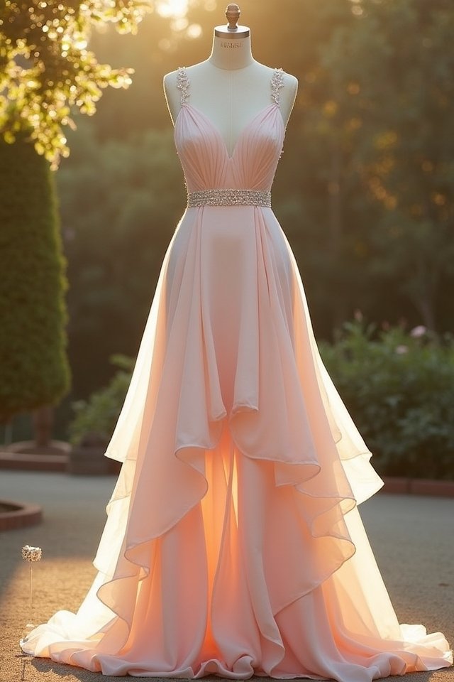 ruffled hem dress elegance