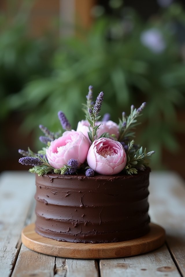 rustic chocolate cake elegance