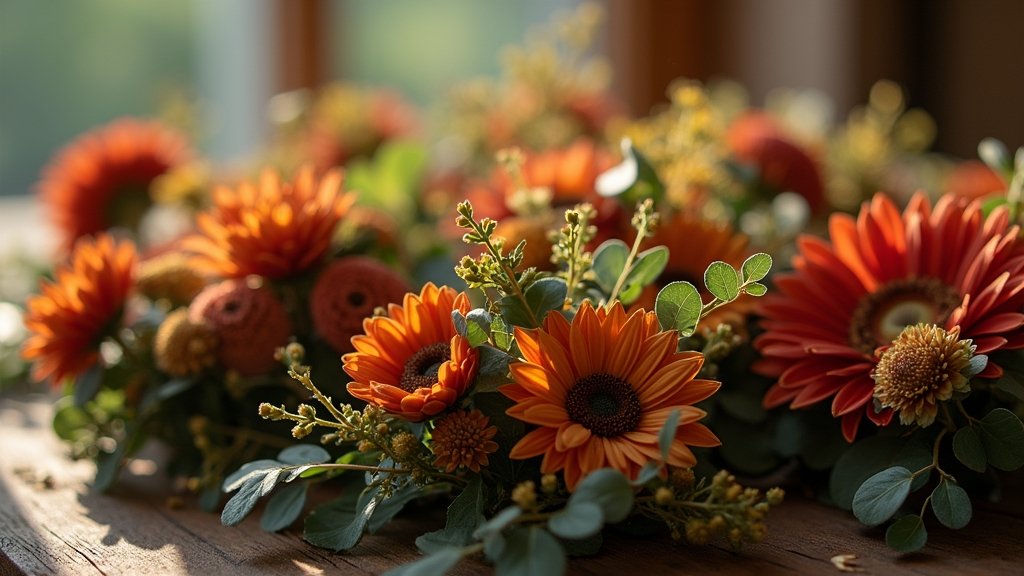 rustic fall wedding flowers