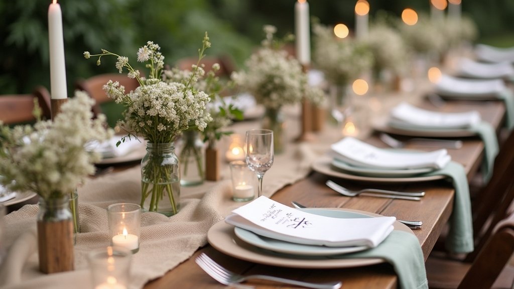 rustic modern wedding decor