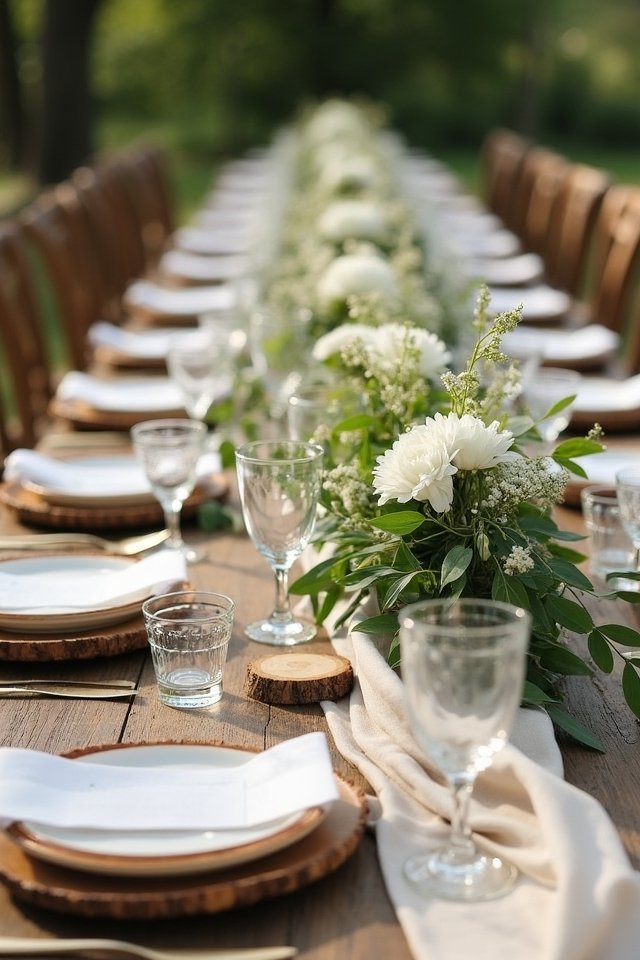 rustic wood wedding tablescapes