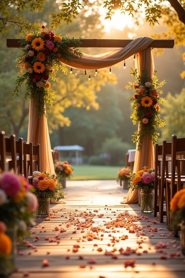 seasonal rustic floral arrangements