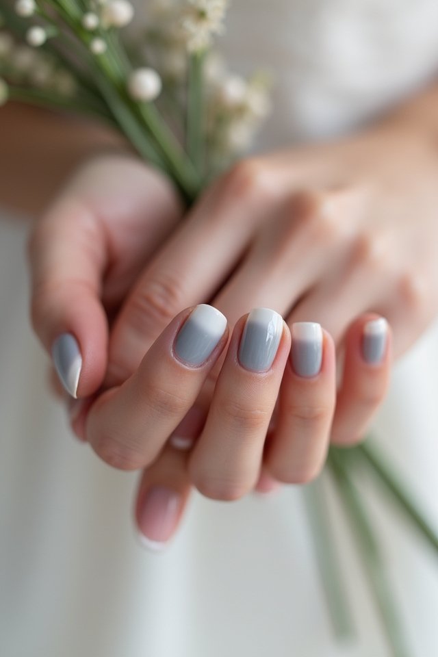 sophisticated minimalist grey ombre