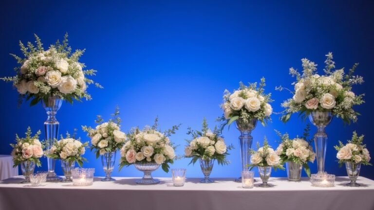 stunning blue wedding centerpieces