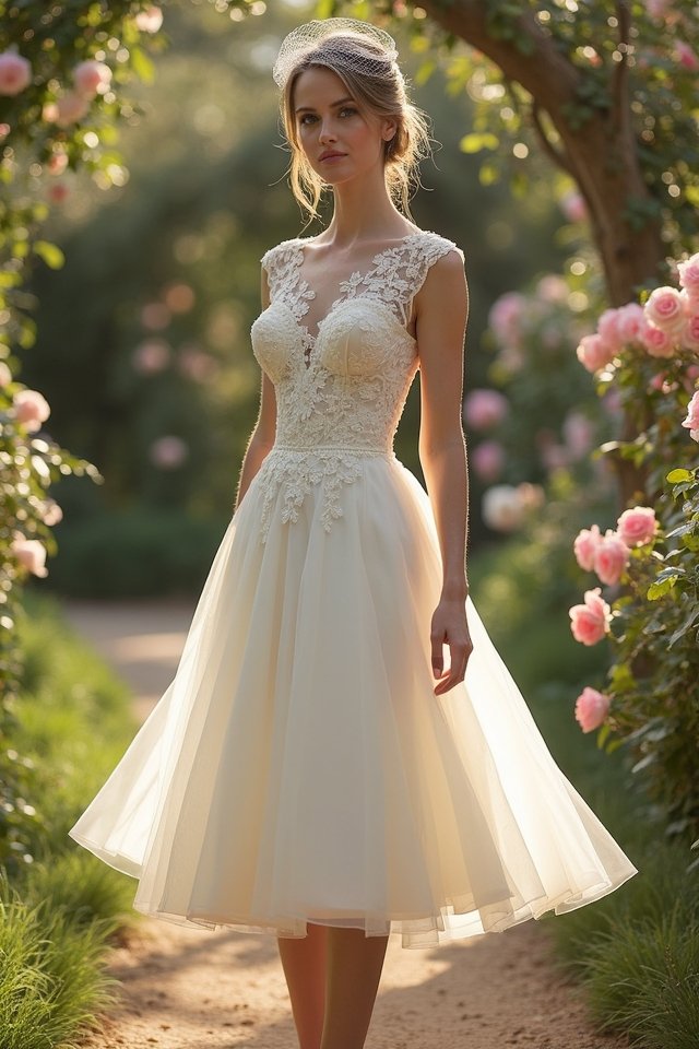 tea length vintage elegance