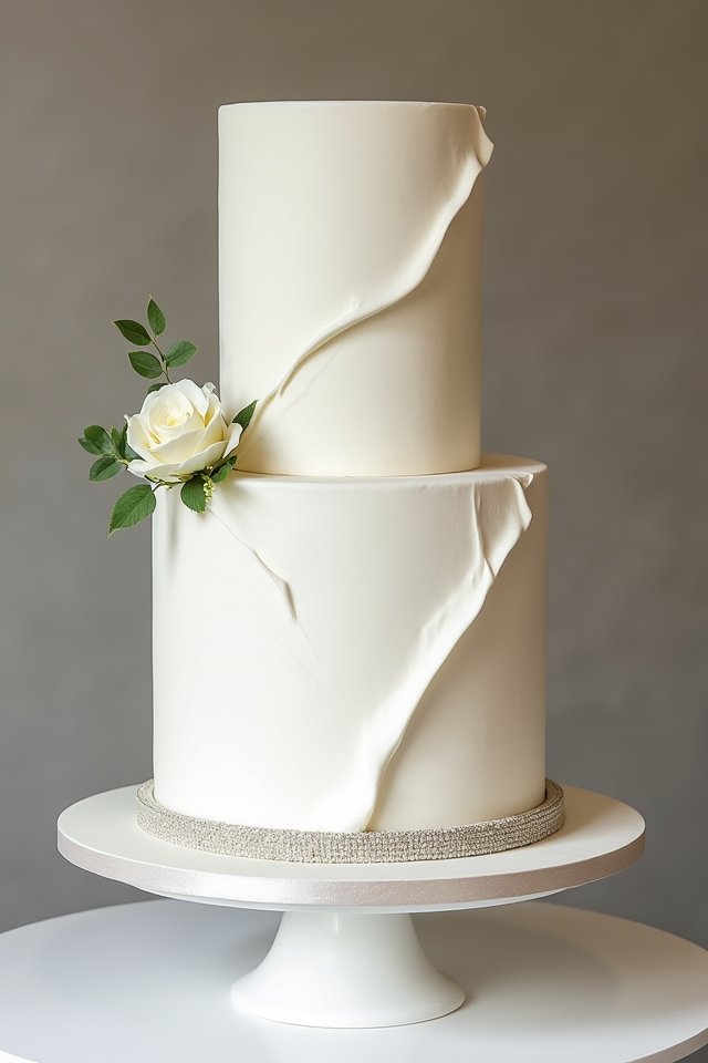textured fondant wedding cakes