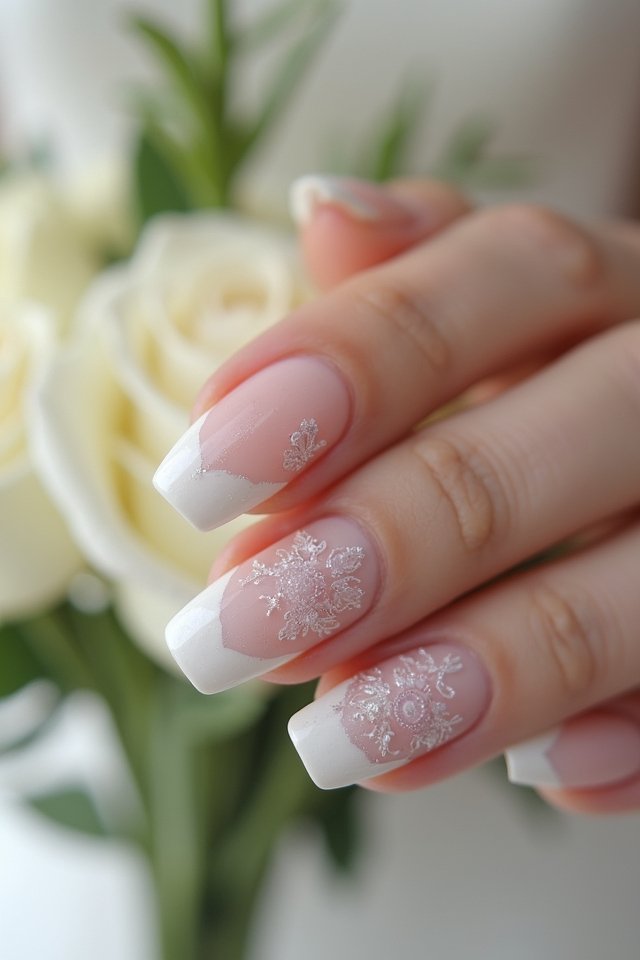 timeless bridal white tips