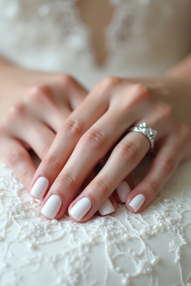 timeless classic bridal nails