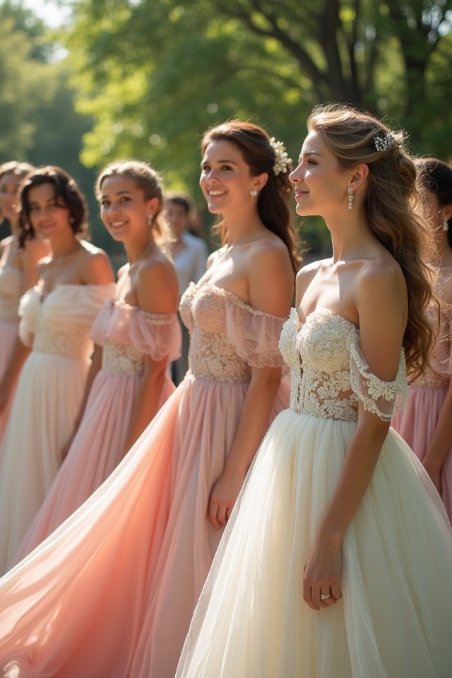 timeless off the shoulder elegance