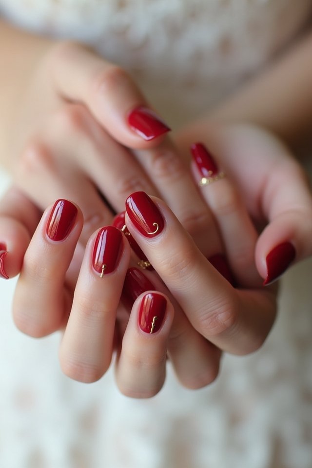 timeless red manicure elegance