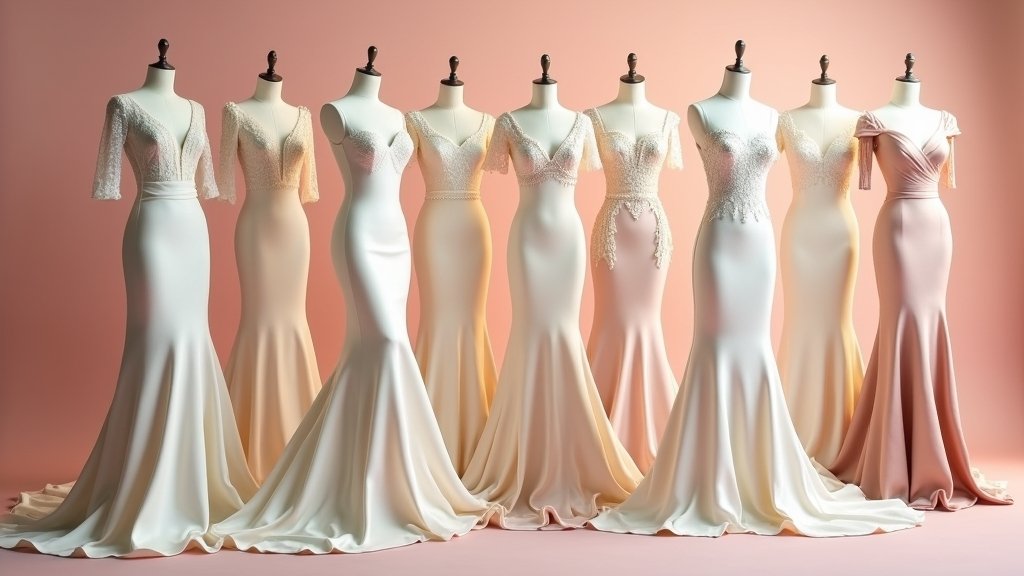 timeless satin mermaid gowns