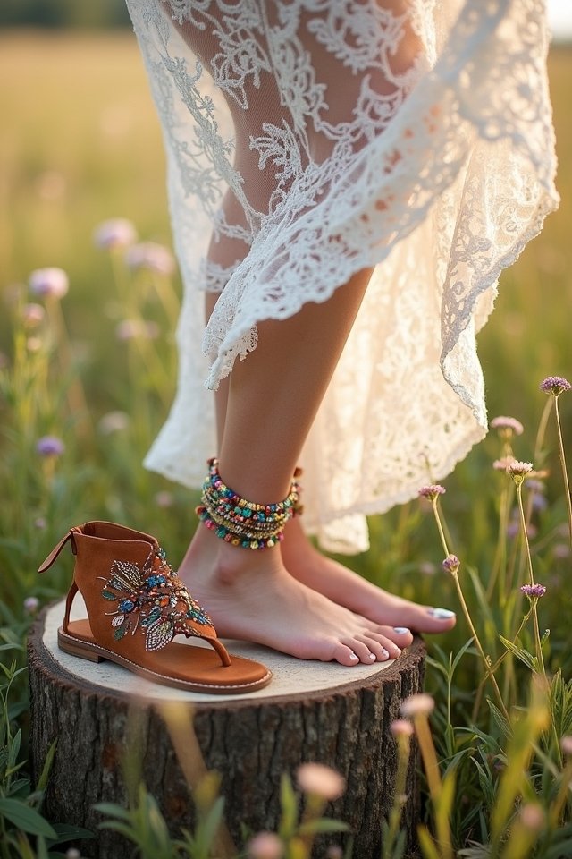 unique boho bridal footwear