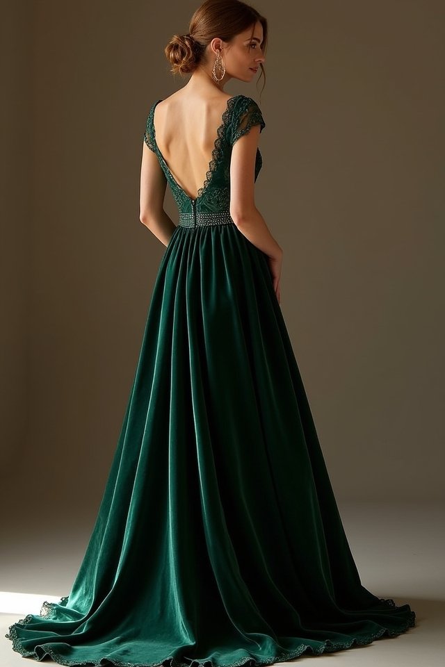 velvet high low elegance