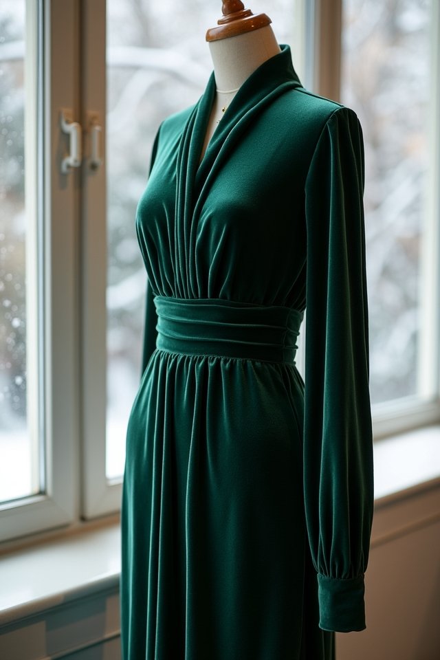 velvet midi dress elegance