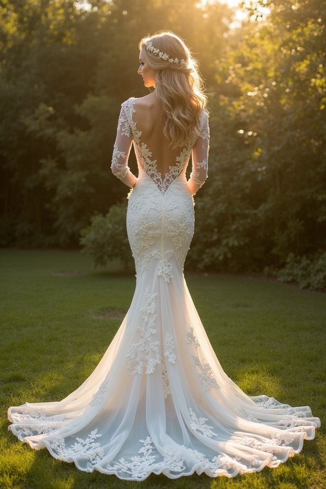 vintage mermaid lace gown