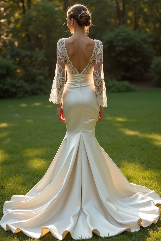 vintage mermaid wedding gown