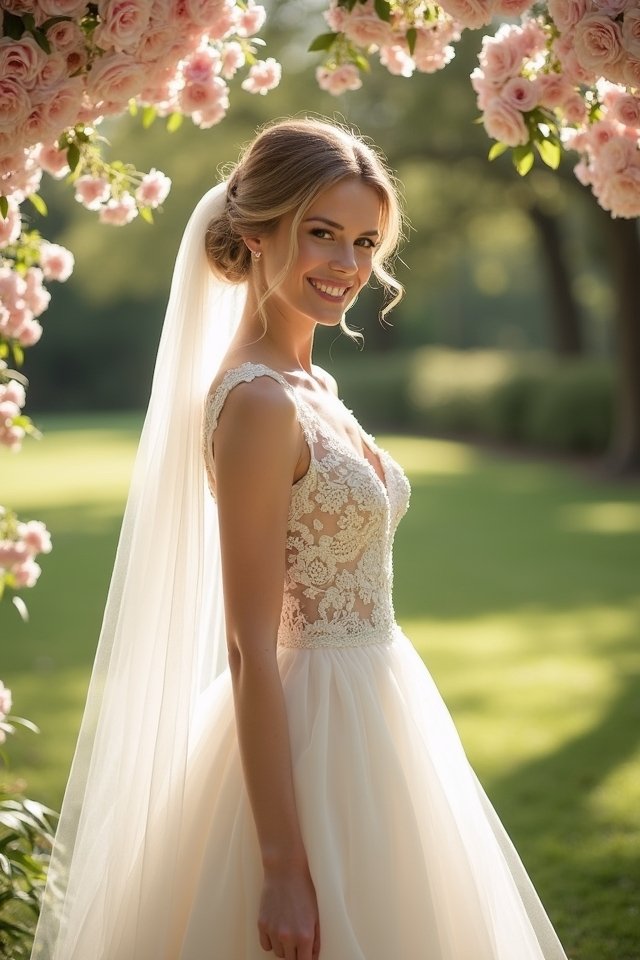 vintage tea length bridal elegance