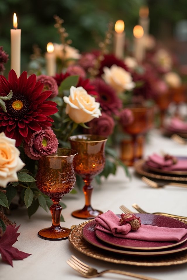 warm autumn wedding colors