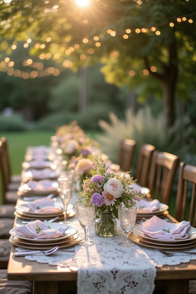 whimsical garden wedding tables