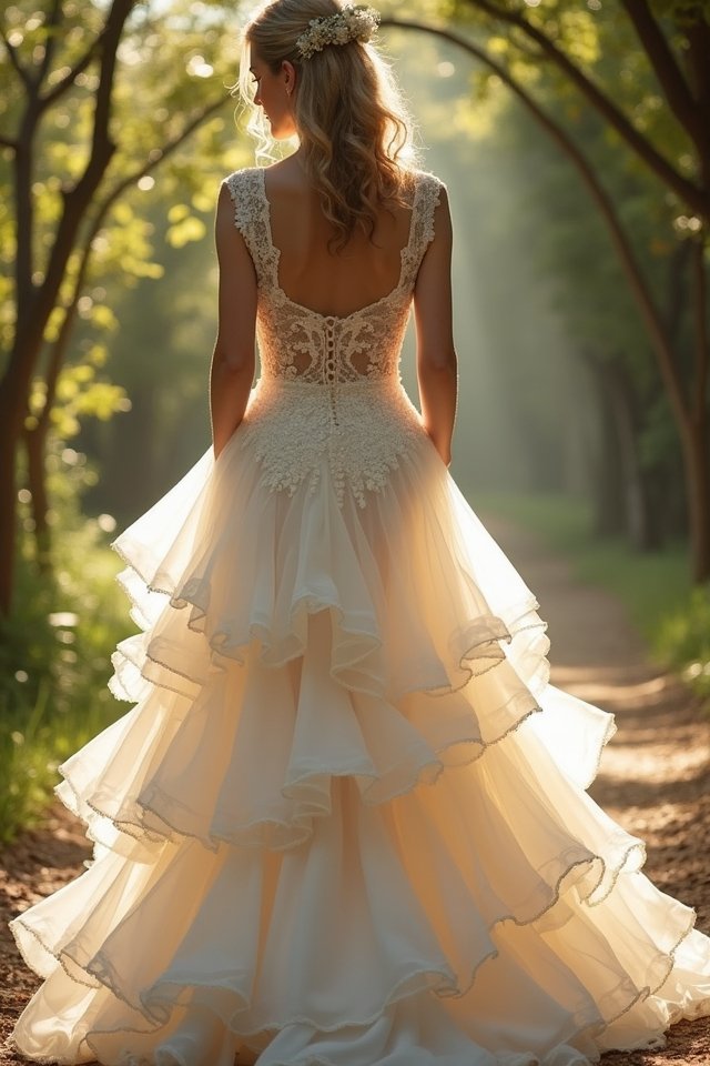 whimsical layered ruffles skirt