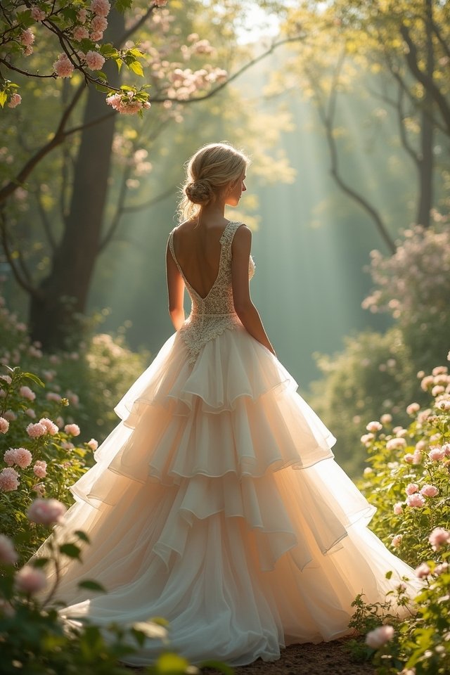 whimsical ruffled organza dress