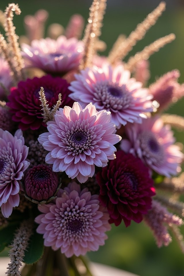whimsical scabiosa wedding blooms