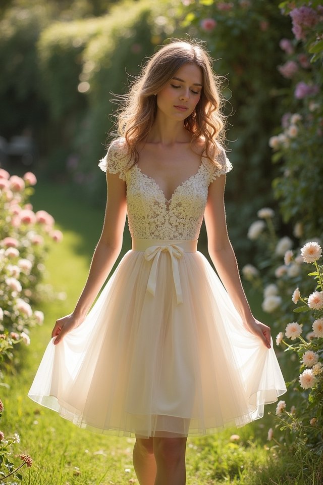 whimsical tea length wedding dresses