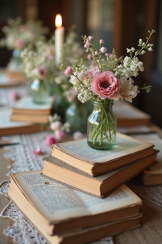 whimsical vintage book decor