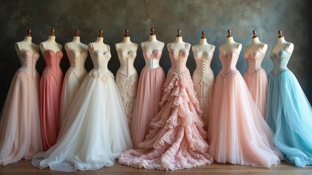 90s inspired corseted wedding dresses