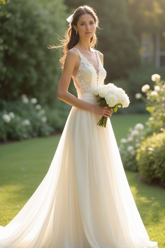 a line gown fabric choices