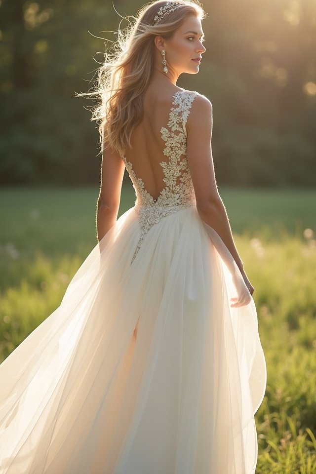 a line tulle bridal elegance