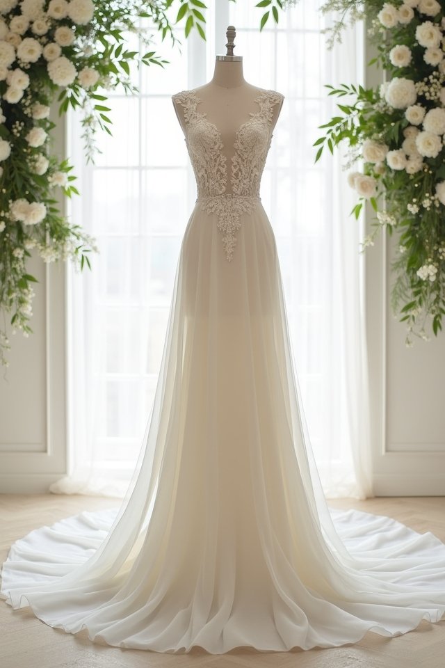 a line wedding dress charm