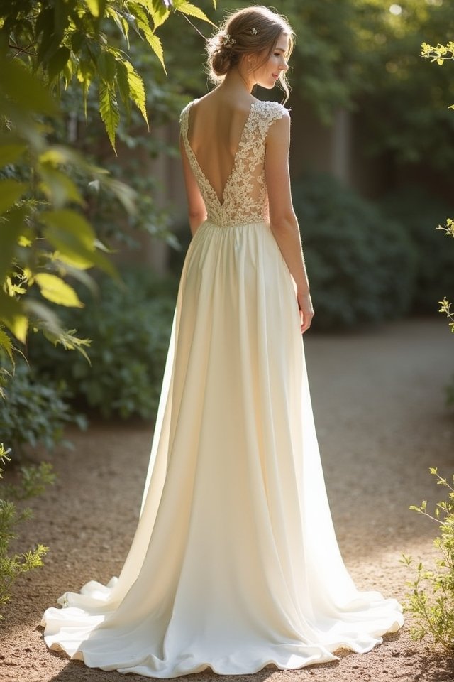 a line wedding dress elegance