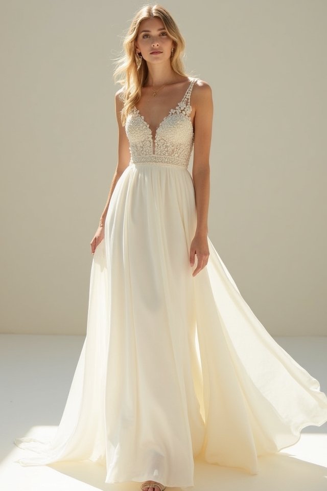 a line wedding dress elegance