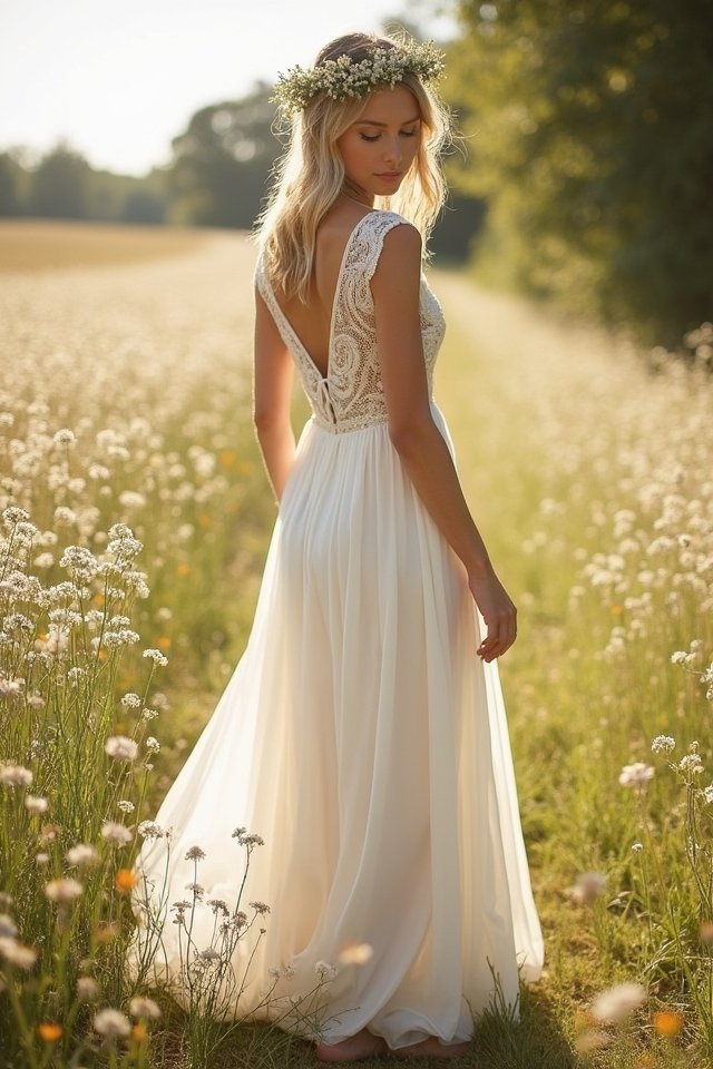 a line wedding dress elegance