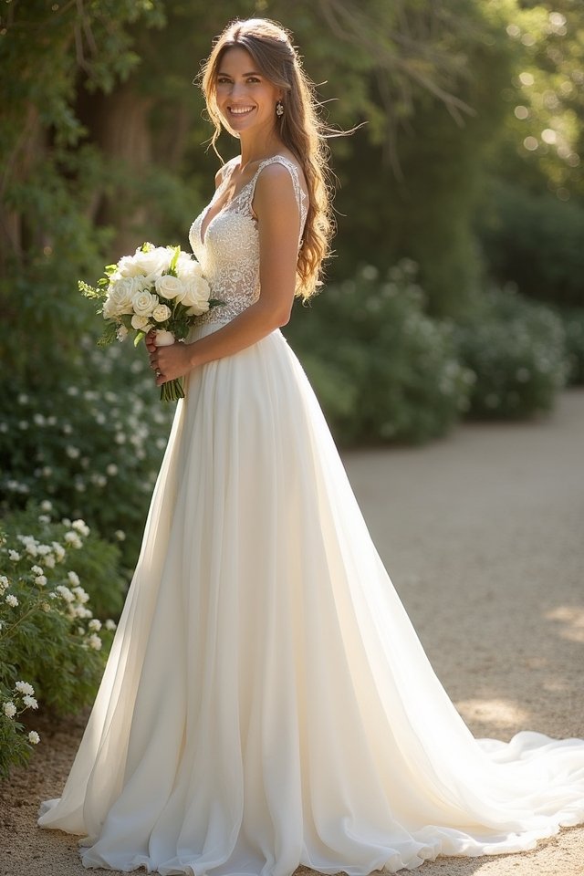 a line wedding dress elegance