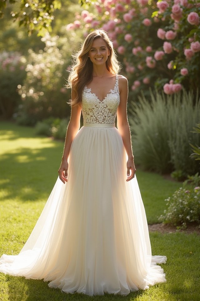 a line wedding gown elegance