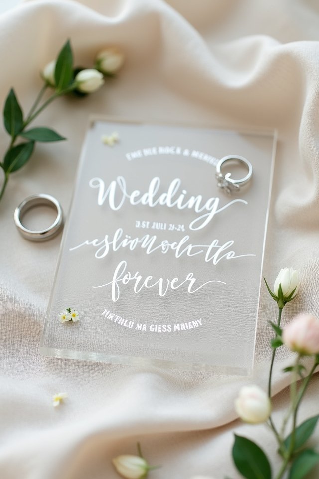 acrylic invitations with elegance