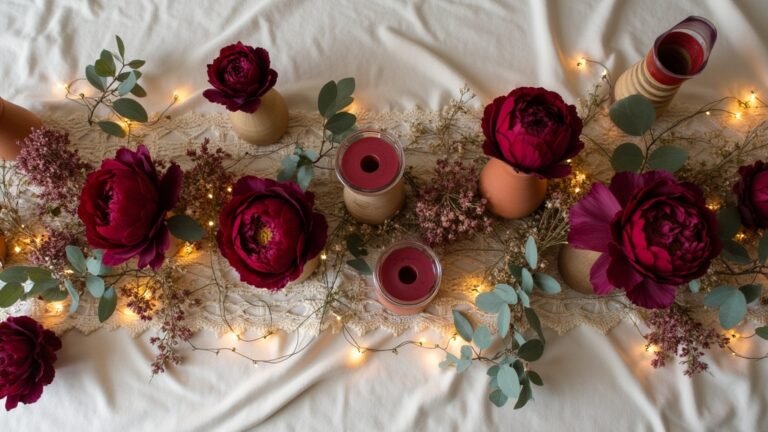 affordable burgundy wedding decor