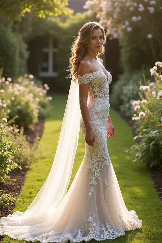 alluring off the shoulder elegance