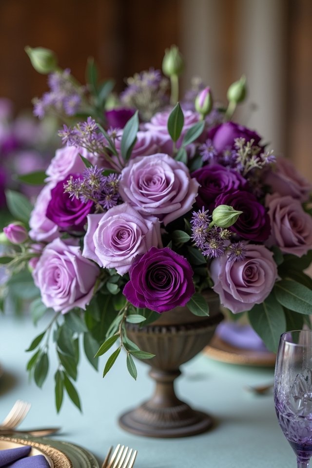 amethyst roses olive branches