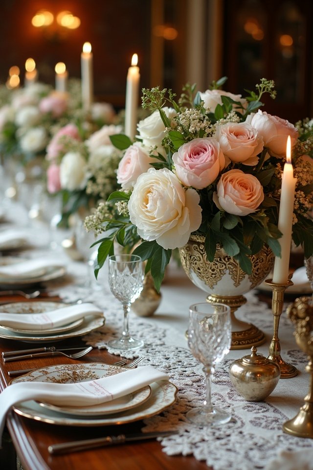 antique tableware enhances weddings
