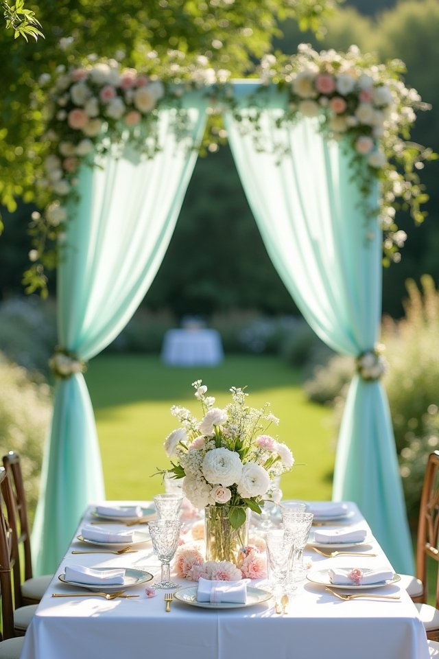 aqua and gold elegance